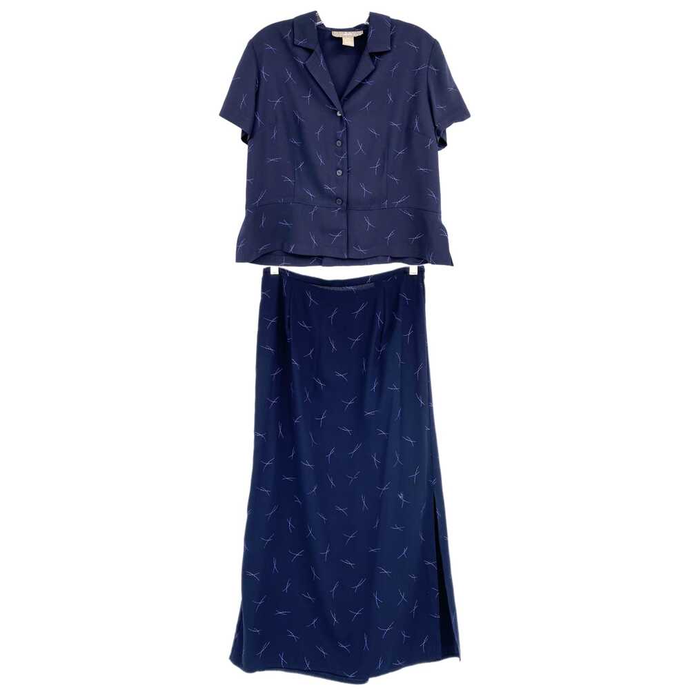 Norton McNaughton Navy Blue Maxi Skirt Set | Women’s Petite MP